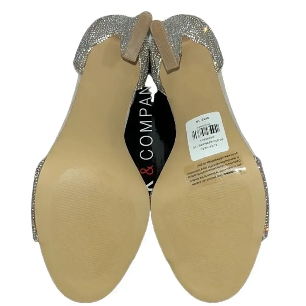 NY&Co Embellished Flared Heel Sandals